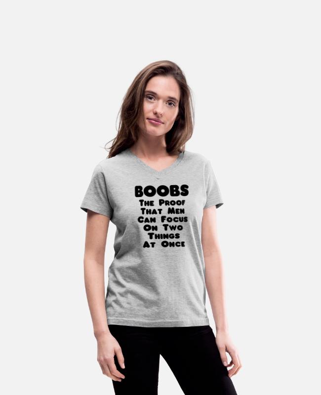 Boobs Funny Quote' Women's V-Neck T 